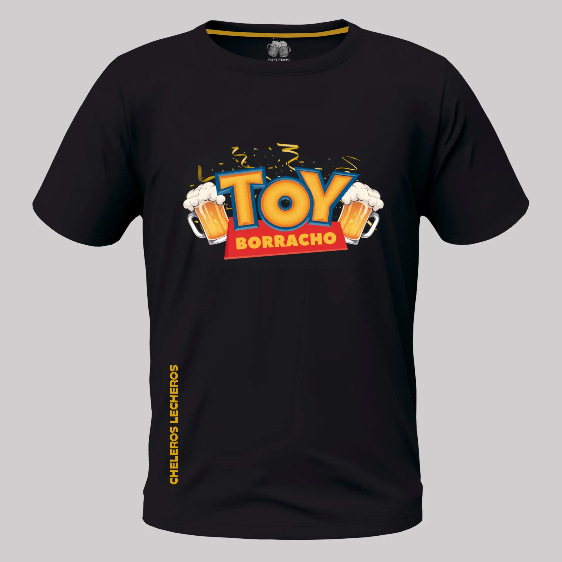 Polo Chelero TOY BORRACHO (S, Negro)