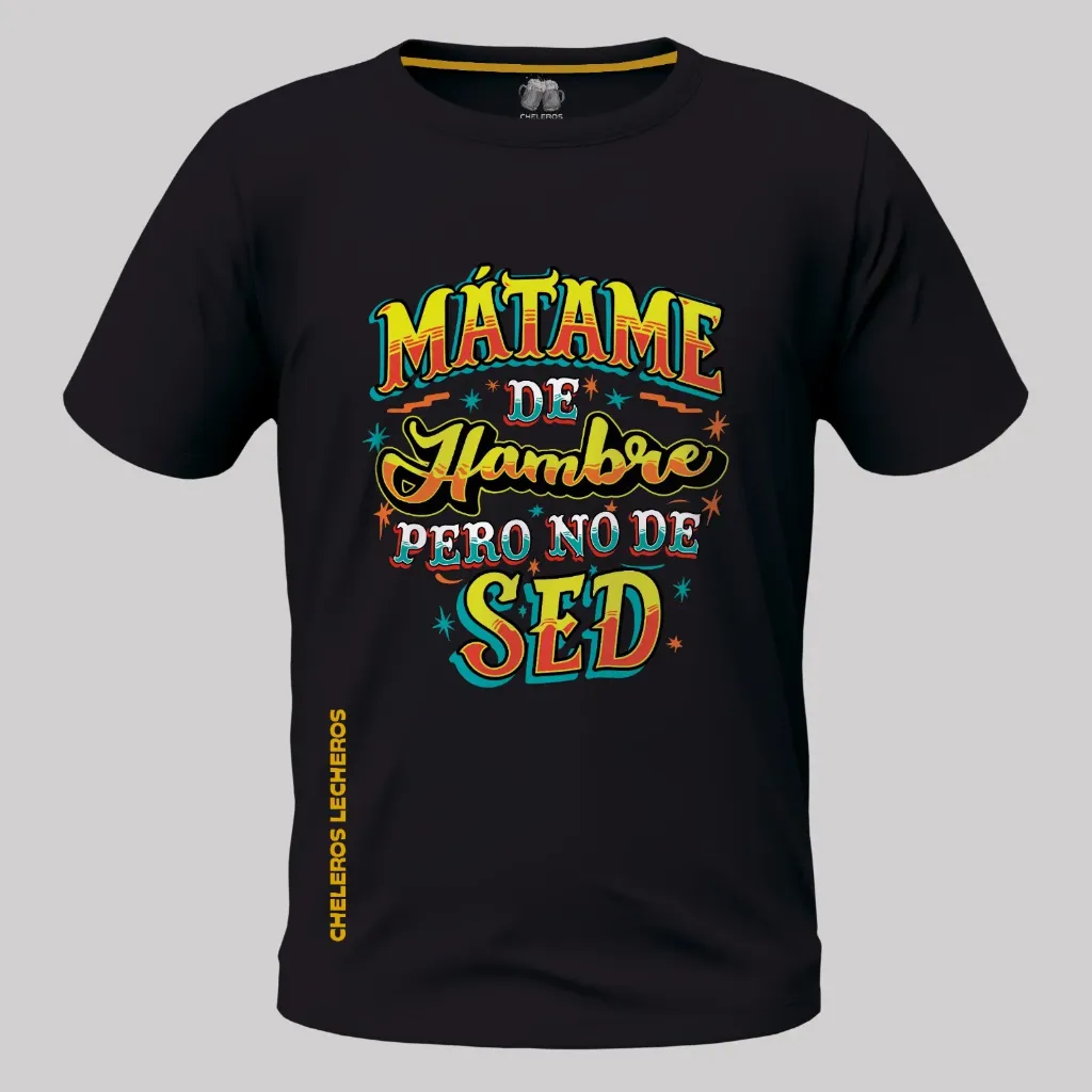 Polo Chelero MÁTAME DE HAMBRE (S, Negro)