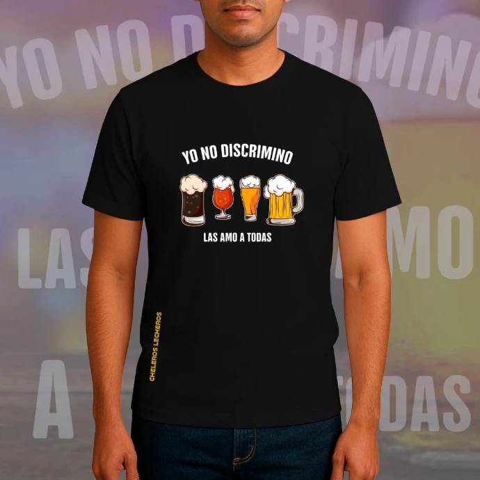 Polo Chelero YO NO DISCRIMINO (S, Negro)
