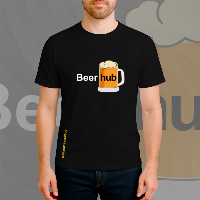 Polo Chelero BEERHUB (S, Negro)