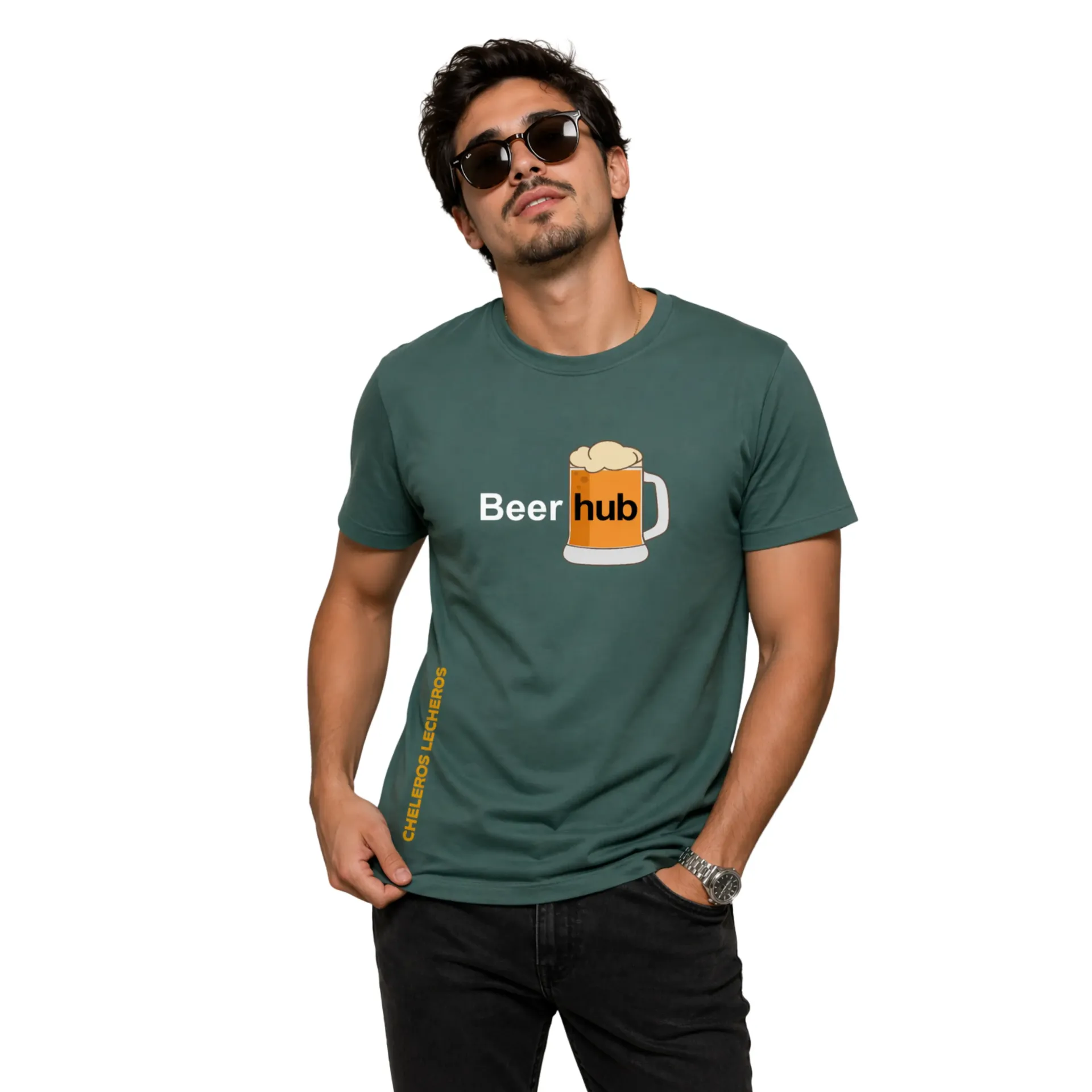 Polo Chelero BEERHUB (S, Negro)