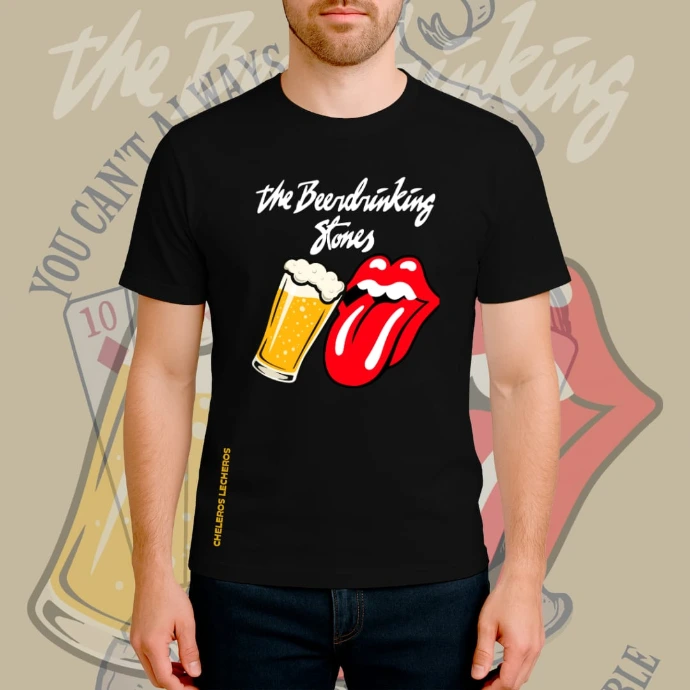 Polo Chelero BEERDRINKING STONES (S, Negro)