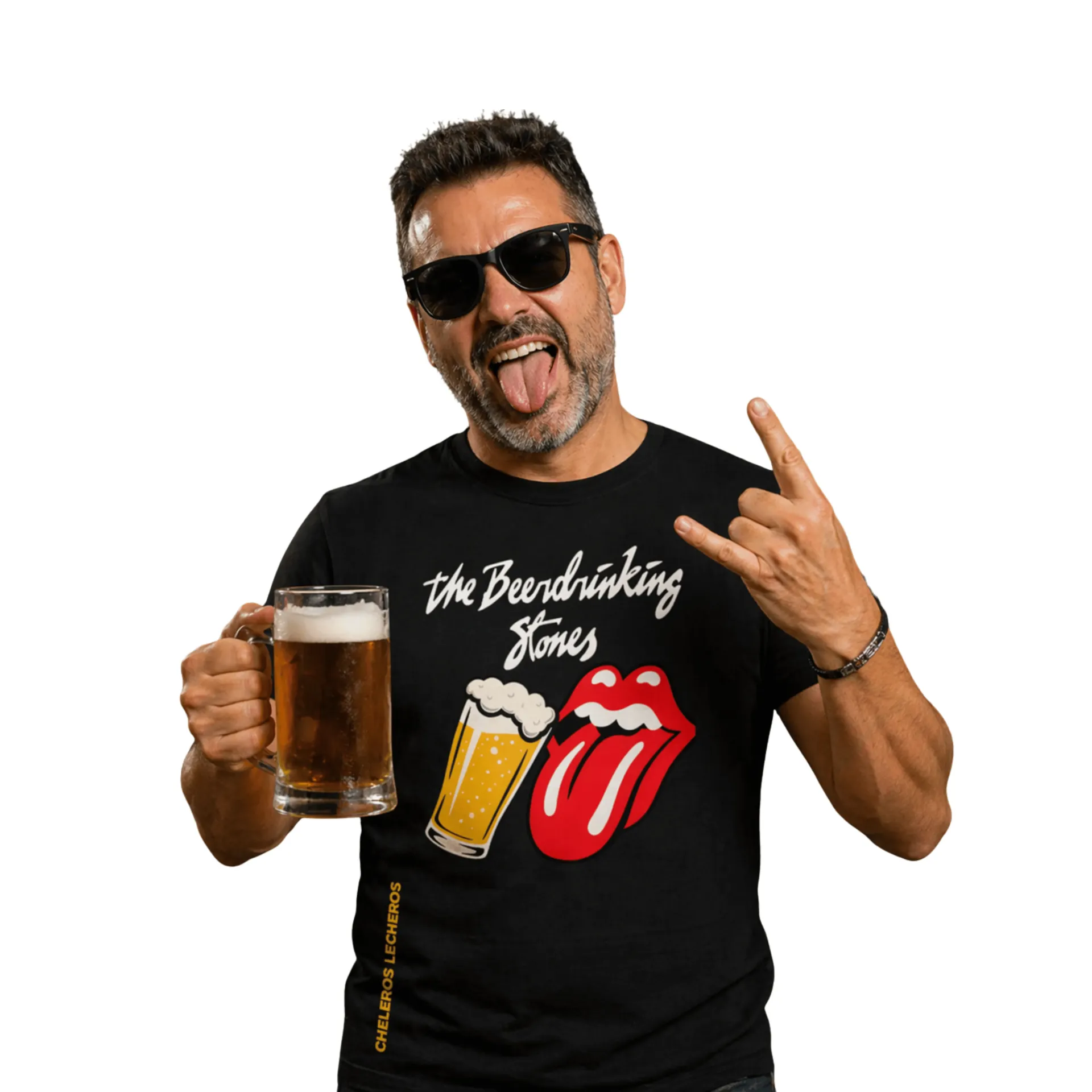 Polo Chelero BEERDRINKING STONES (S, Negro)