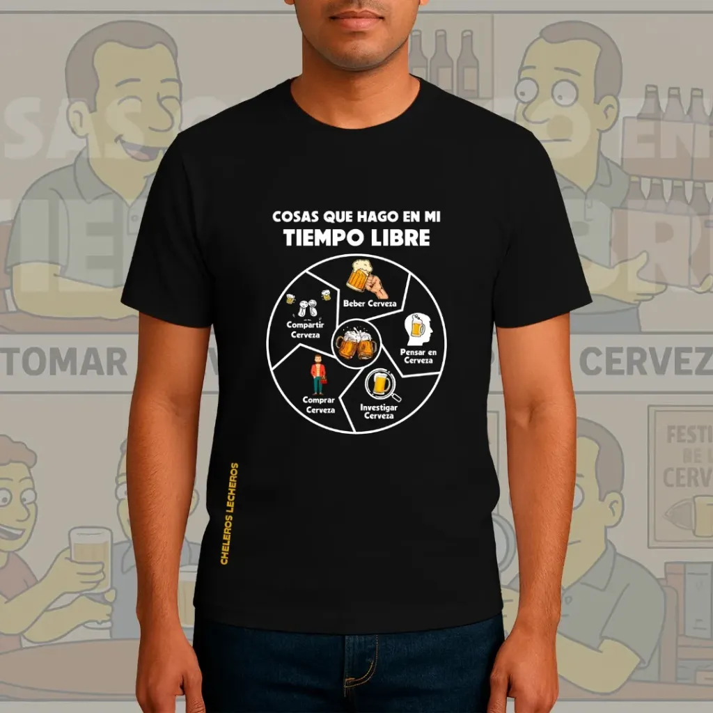 Polo Chelero TIEMPO LIBRE (S, Negro)