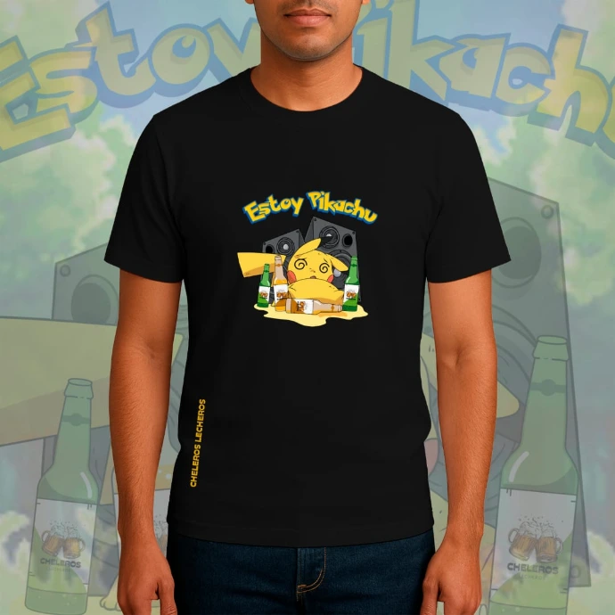 Polo Chelero ESTOY PIKACHU (S, Negro)