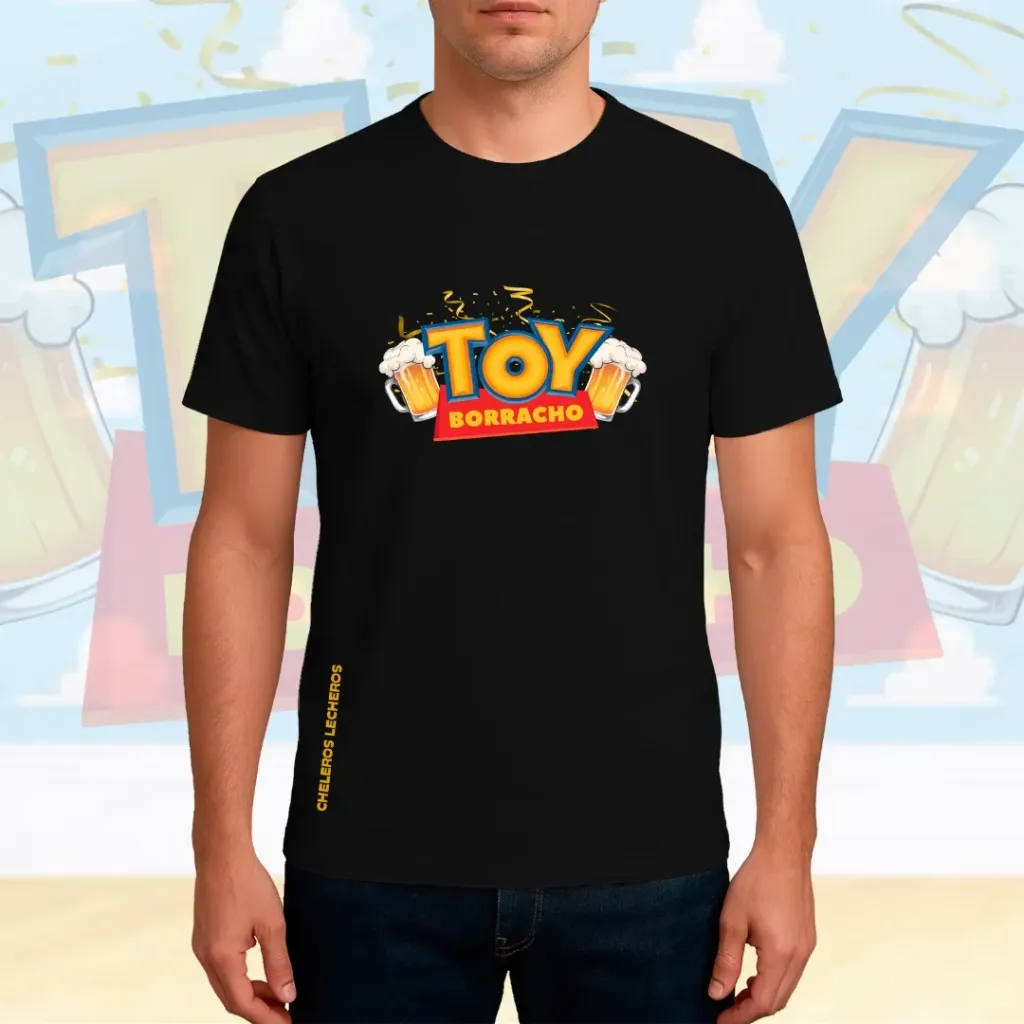 Polo Chelero TOY BORRACHO (S, Negro)