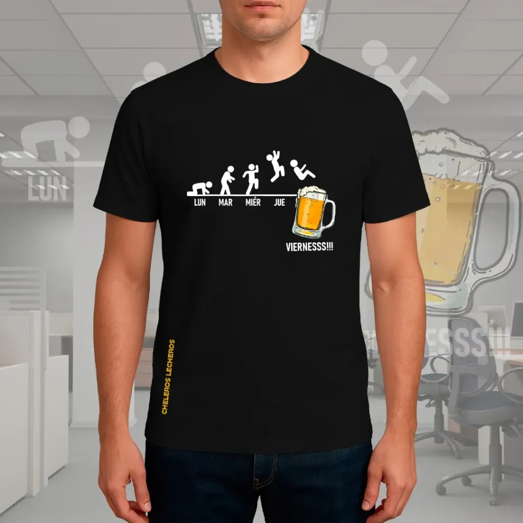 Polo Chelero VIERNES (S, Negro)