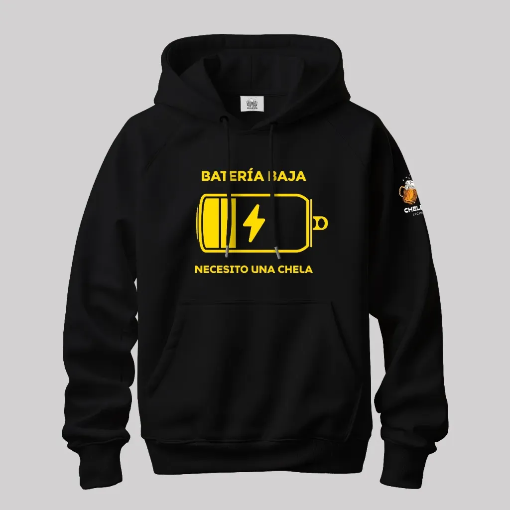 Polera BATERÍA BAJA (S, Negro)