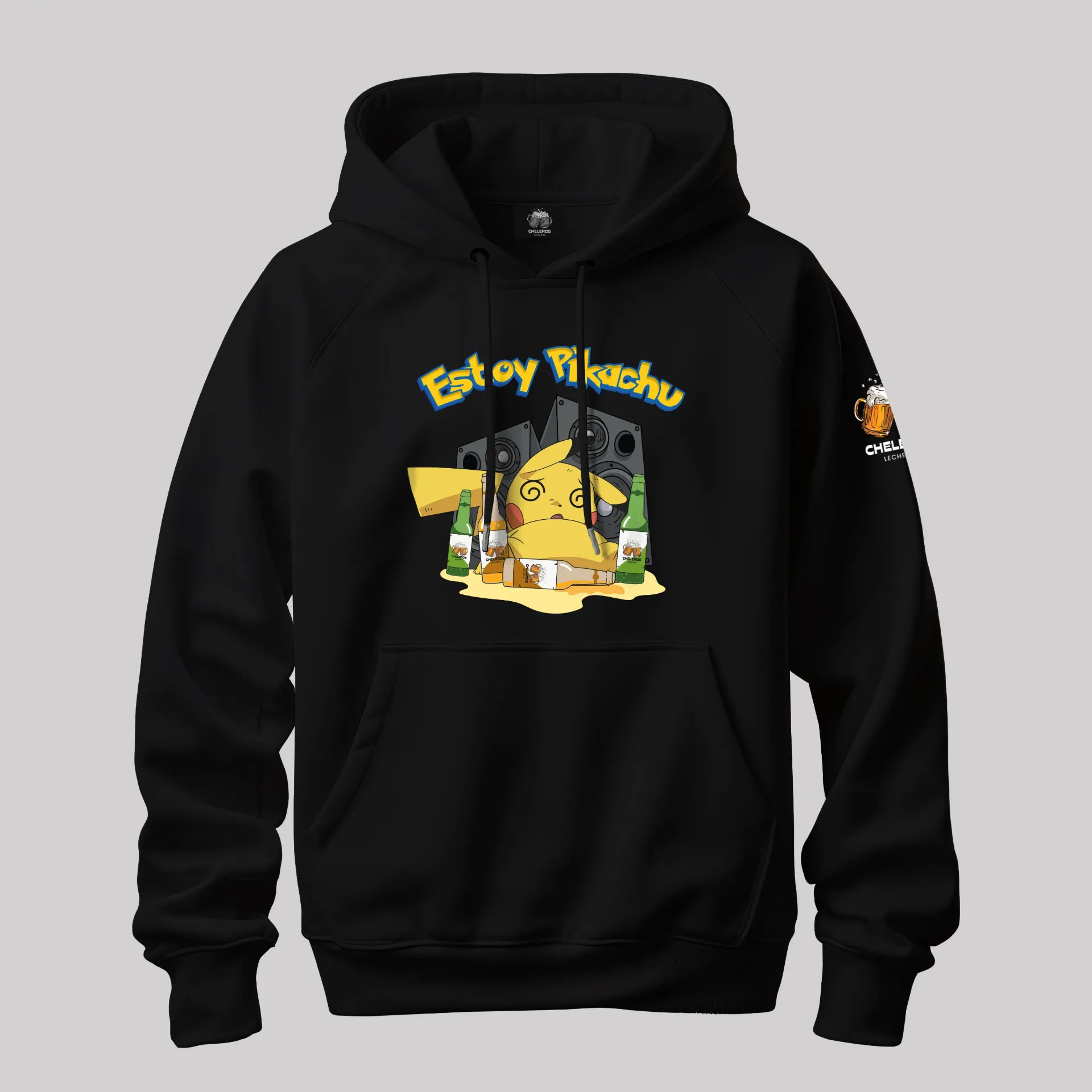 Polera ESTOY PIKACHU (S, Negro)