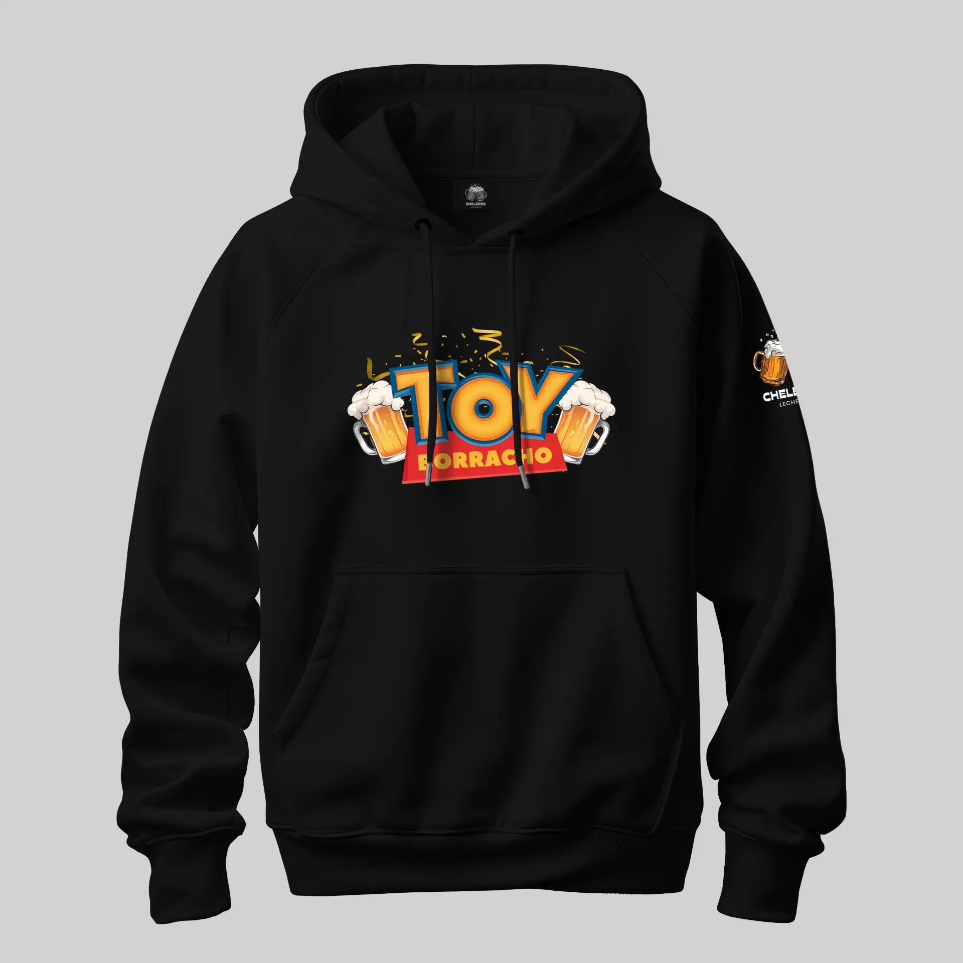 Polera TOY BORRACHO (S, Negro)