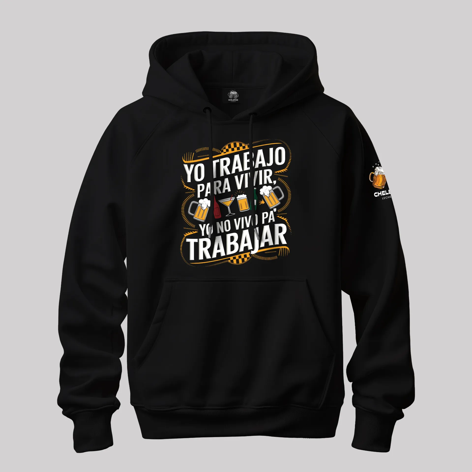 Polera YO TRABAJO PARA VIVIR (S, Negro)