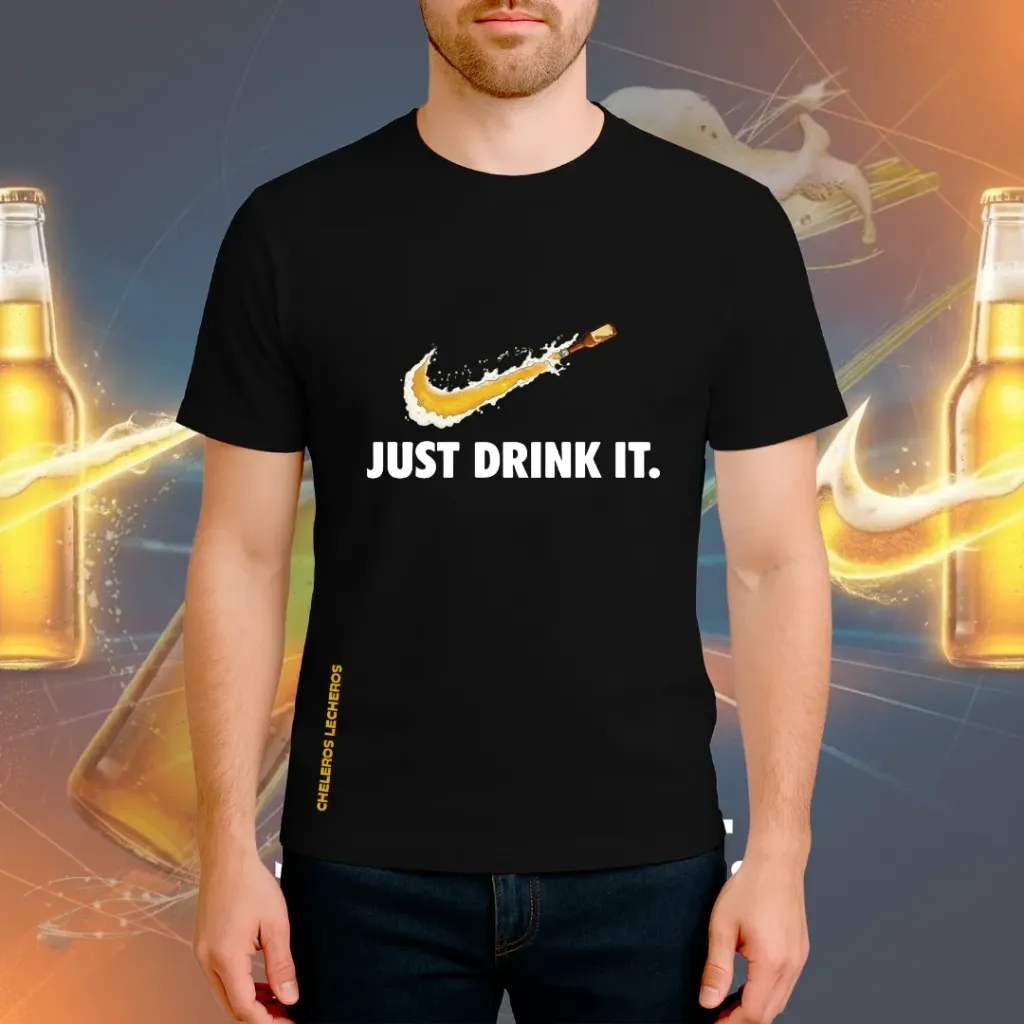 Polo Chelero JUST DRINK IT (S, Negro)