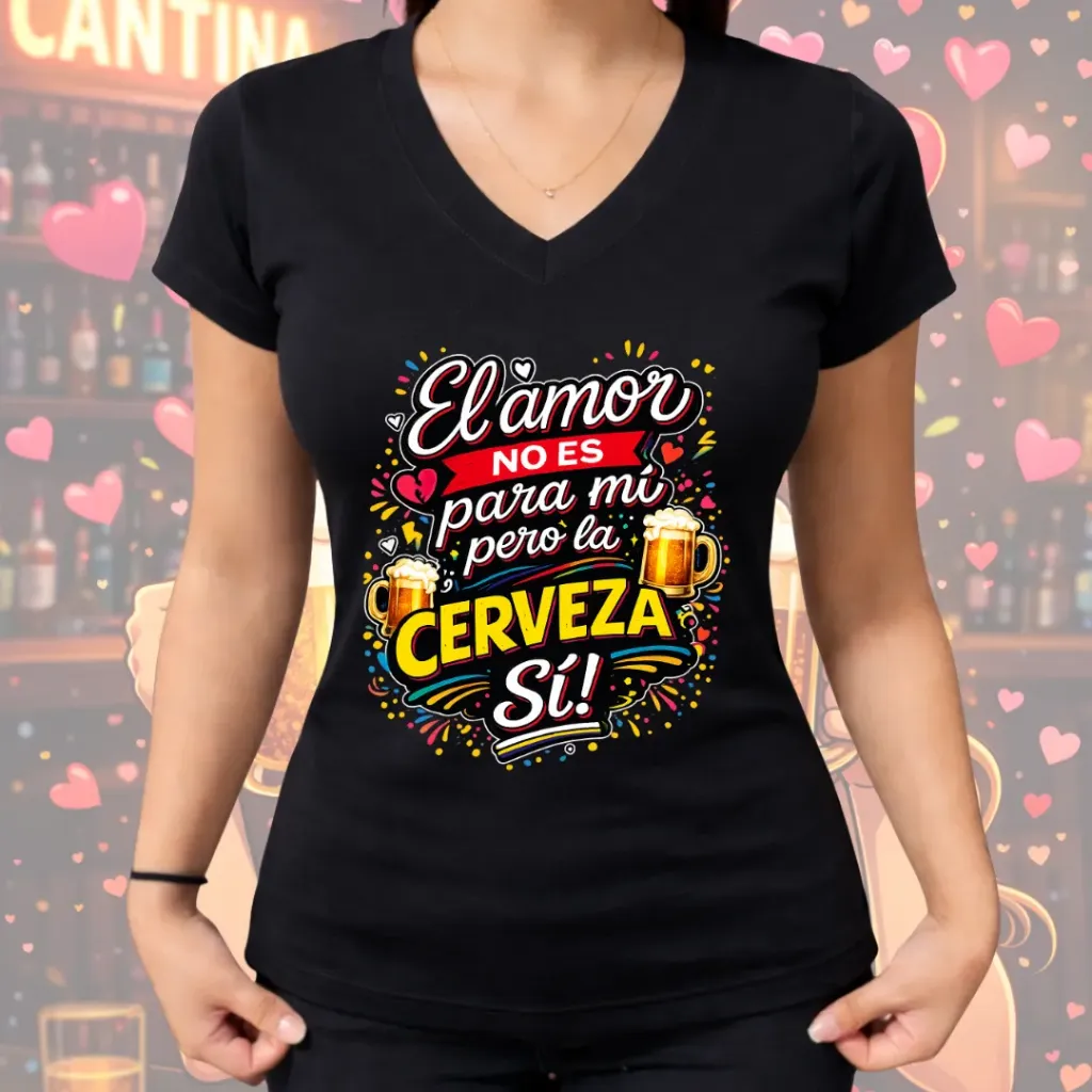 Polo Dama EL AMOR NO ES PARA MÍ (S, Negro)