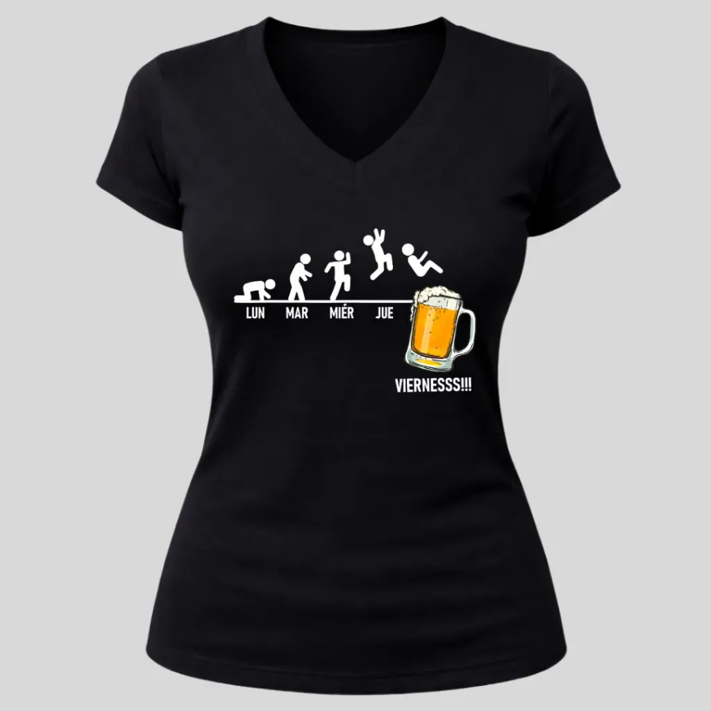 Polo Dama VIERNES (S, Negro)