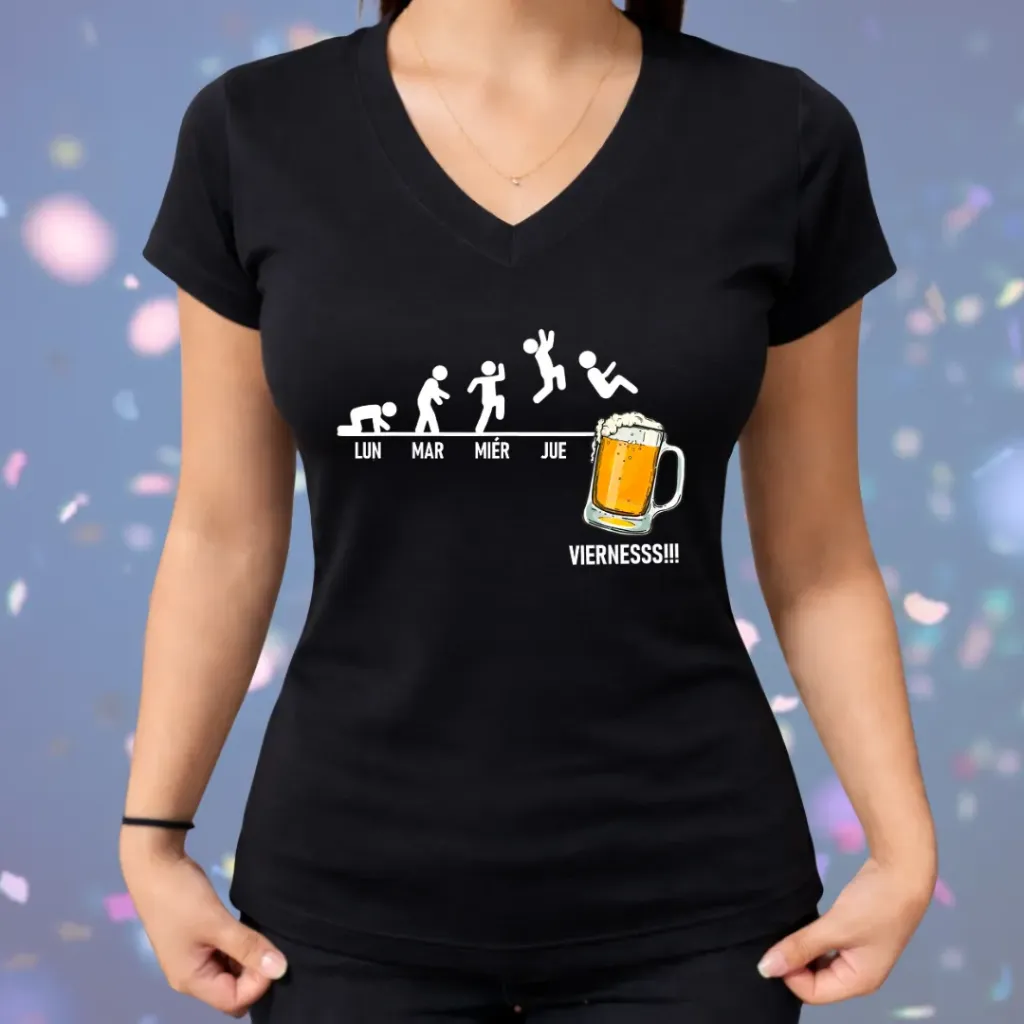 Polo Dama VIERNES (S, Negro)