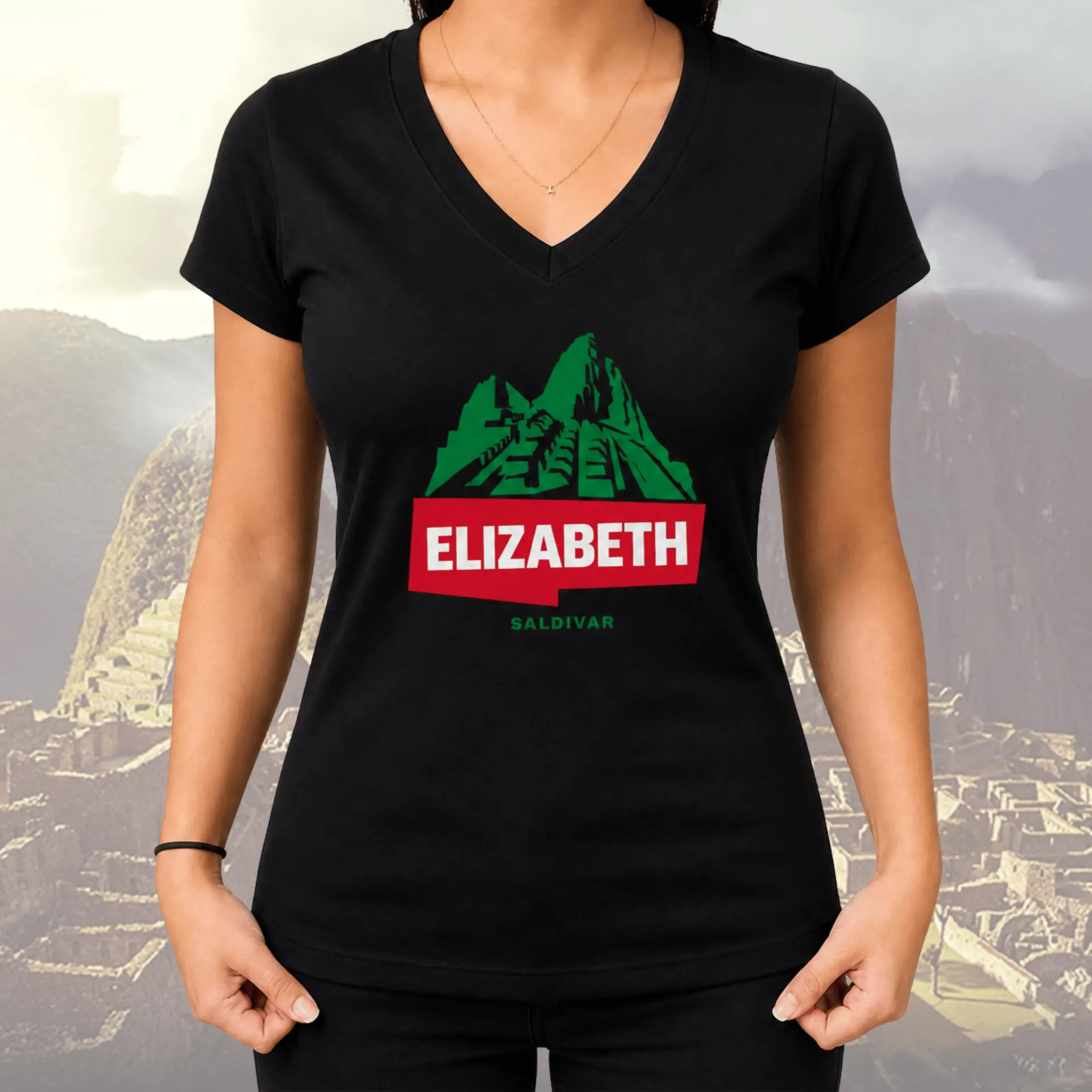 Polo Chelero Dama Cusqueña Trigo Personalizado